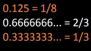 Steps to Convert Decimal Numbers into Rational Numbers  Part 1 [upl. by Aneekahs]