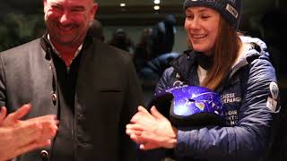 Ski alpin  Tessa Worley et Clara Direz présentent leur nouveau casque de lExcoffier Alpine Team [upl. by Retluoc]