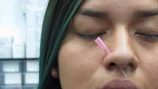 Nostril  hoop piercing INSTRUCTIONAL how to pierce properly [upl. by Malha]