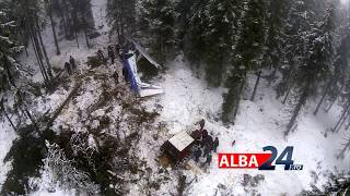 Alba24 VIDEO Filmare AERIANA de la locul ACCIDENTULUI AVIATIC din Apuseni [upl. by Walley]