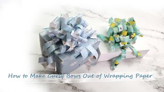 How to Make Curly Bows Out of Wrapping Paper  How to curl paper [upl. by Drofla]