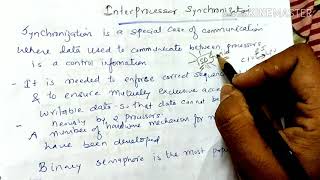 Interprocessor synchronizationlecture76coa [upl. by Pompea]