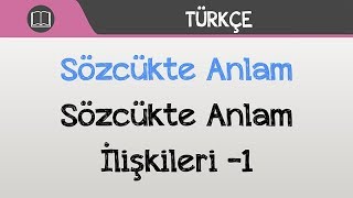 Sözcükte Anlam  Sözcükte Anlam İlişkileri 1 [upl. by Emmie]