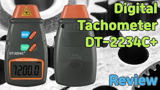 9 CC Digital Tachometer DT2234C  Review [upl. by Shiverick548]