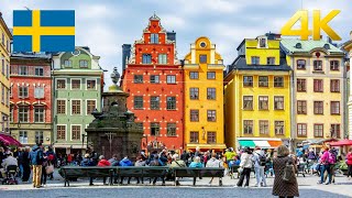 Sweden  Stockholm  Walking Tour 4k [upl. by Ecnaret815]