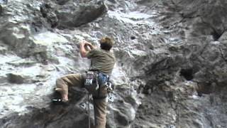 Rock climb Cool Sensations 12a at Grassi Lakes [upl. by Aohsoj]