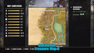 ESO Blackwood Treasure Map II Location The Elder Scrolls Online Treasure map 2 [upl. by Hendon479]