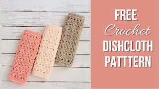 Free Crochet Dishcloth Pattern Easy [upl. by Relyhcs]