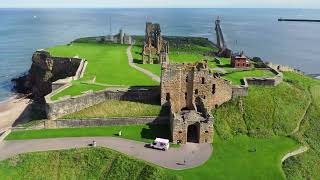 Discover Tynemouth Priory and Castle on the cliffs of the North Sea by drone [upl. by Tippets]