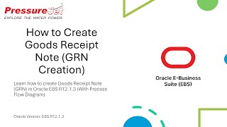 How to Create Goods Receipt Note GRN Creation  Oracle EBS R12 [upl. by Ziagos]