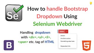 How to Handle Bootstrap Dropdown in Selenium WebDriver [upl. by Aleacim]