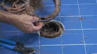 Toilet Installation and Replacement  Cast Iron with caulked lead joint [upl. by Aleicarg]