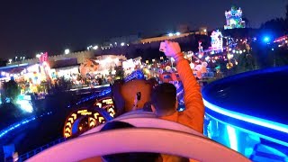 POV Slinky Dog Dash Roller Coaster at NIGHT  Toy Story Land  Disney World [upl. by Hiasi]