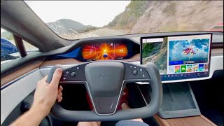 Tesla Model S Plaid POV Drive Review 060mph 19s [upl. by Andria]