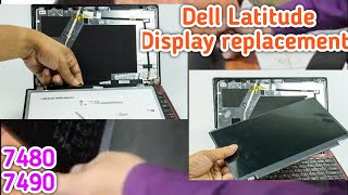 How to replacement dell latitude 7480 laptop screen DELL Latitude 7480 7490 LED Display replacement [upl. by Ahsinet]