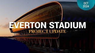 WORK CONTINUES ON THE FINER DETAILS 🔵🤩  Latest project update from Everton Stadium [upl. by Tirrag]