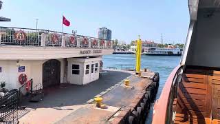 102 going onto the ferry boat at Kadıköy the boat will ride on the Marmara waters toward Karaköy [upl. by Gazo]