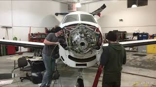 Pilatus PC12 NG engine change time lapse [upl. by Sel]