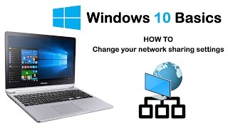 Windows 10 Basics  How to change network sharing sharing options and advanced sharing settings [upl. by Aikenat69]