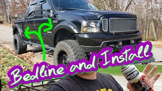 Bedliner on Fender Flares and How To Install  04 Superduty [upl. by Natascha]