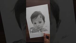 hyper realistic drawing of cute baby  realistic pencil drawing  pencil art [upl. by Prober]