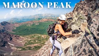 Maroon Peak Climbing one of Colorados Deadliest 14ers [upl. by Alexio33]