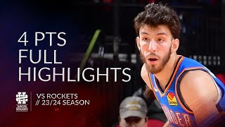 Chet Holmgren 4 pts Full Highlights vs Rockets 2324 season [upl. by Ynelram]