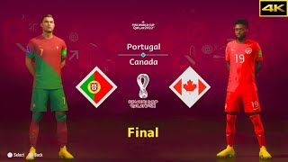 FIFA 23  PORTUGAL vs CANADA  RONALDO vs DAVIES  FIFA WORLD CUP FINAL  4K [upl. by Notyalk]