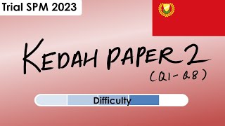 Add Maths  Trial SPM 2023  Kedah Paper 2 Part 1 [upl. by Waddington]