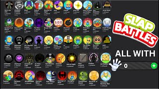 Getting 45 gloves with 0 slaps  Slap Battles Roblox [upl. by Teodor]