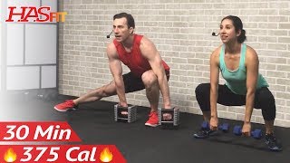 30 Minute Full Body Workout for Strength  Total Body Dumbbell Weight Training at Home for Women Men [upl. by Eycats170]