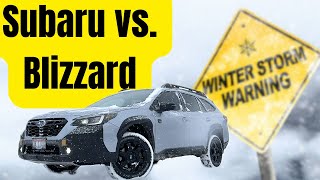 Driving My Subaru Through an Actual Blizzard Outback Wilderness [upl. by Eetsirk]