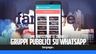 Come partecipare e creare ai gruppi pubblici su WhatsApp [upl. by Fe]