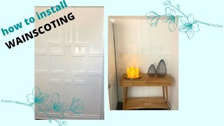 How To Install Wainscoting  Easy DIY Accent Wall [upl. by Imalda]