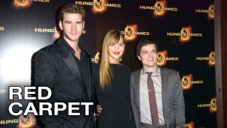 Hunger Games Premiere Red Carpet  Jennifer Lawrence Josh Hutcherson [upl. by Malarkey5]