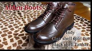 Alden Boots 4 projects at once 2 pairs of Indy cigar Shell Split Toe and Black Shell Tanker [upl. by Colt790]