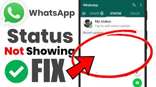 HOW TO FIX WhatsApp Status Not Showing Problem Solved  WhatsApp Status Not Showing for All Contacts [upl. by Lirba]