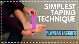 Simplest Taping Technique EVER for Plantar Fasciitis [upl. by Cynth]