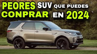 Las PEORES SUV 2024 Que no Tienes que Comprar  DriveVives [upl. by Euqinorev]