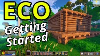 ECO Gameplay  Getting Started Global Survival Sandbox [upl. by Tuppeny]