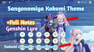 SANGONOMIYA KOKOMI THEME  Genshin Impact Lyre [upl. by Monie]