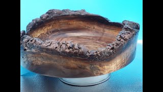 Large Natural Edge Walnut Bowl  274 [upl. by Accemahs11]