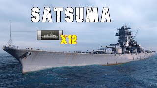 World of WarShips Satsuma  4 Kills 364K Damage [upl. by Lilli]