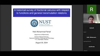 HMFahad Survey of fractional calculus with respect to functions amp general transmutation relations [upl. by Langelo]