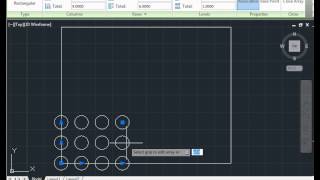 Creating rectangular arrays linear patterns AutoCAD Tutorials [upl. by Okimik]