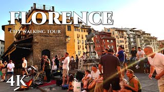 4K WALK Florence Italy Walking Tour 2024 Summer  60fps HDR [upl. by Aciruam]