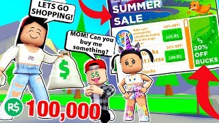 I BOUGHT MY SPOILED KIDS ALL THE NEW ITEMS in the SUMMER SALE  Roblox  Adopt me [upl. by Ardua]