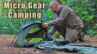 Micro Camping Set up  Overnighter with Campfire Meat Feast [upl. by Martie]