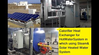 Calorifier  HeatExchanger for HotWaterSystem in which using SteamampSolar Heated Water System [upl. by Tine378]