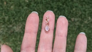 Micro Mini Cabochon Pendant Wire Wrapping Tutorial [upl. by Eillehs644]